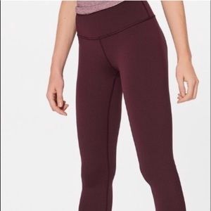 maroon lululemon leggings